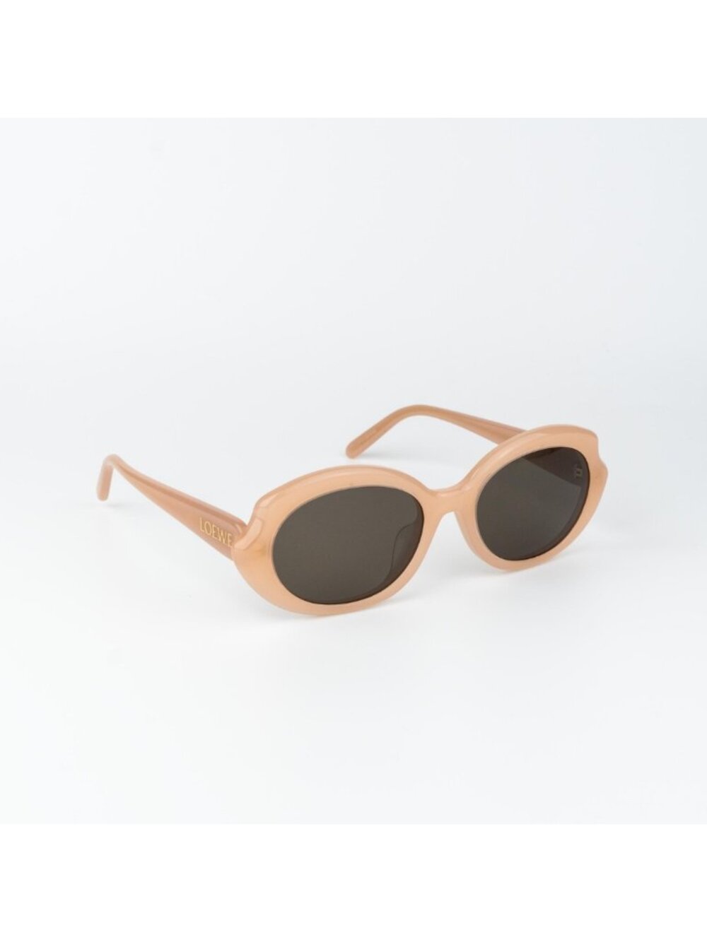 Loewe Women Sunglasses Nude Pink Brown Oval LW40147F 72E NEW AUTHENTIC